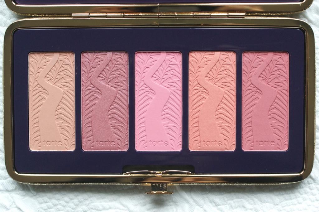 Tarte Pin Up Girl Amazonian Clay 12-Hour Blush Palette photos review swatches