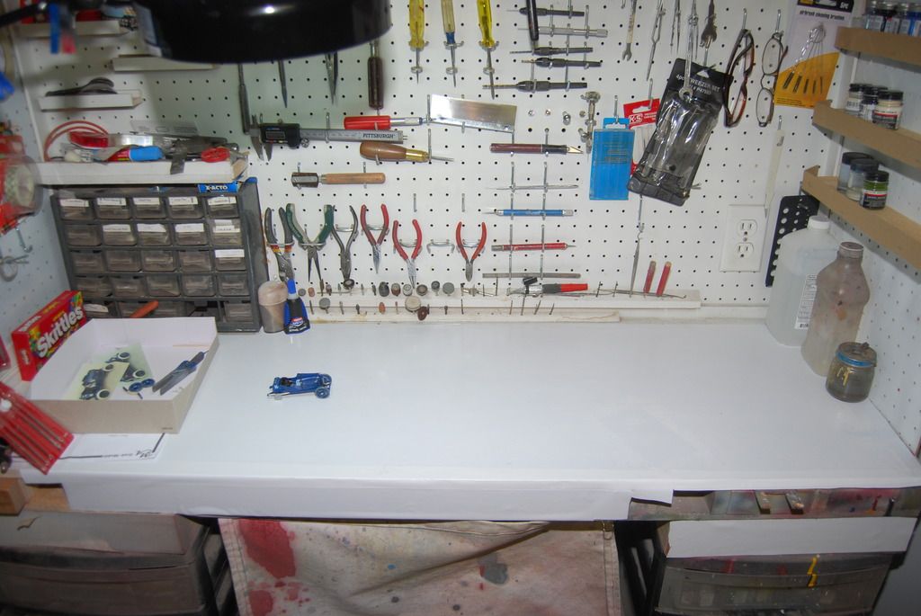 Contact covered workbench.