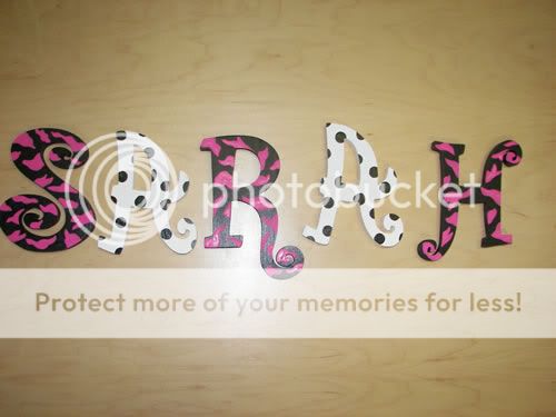 Custom Painted Wood Letters Baby Nursery Wall Wooden  